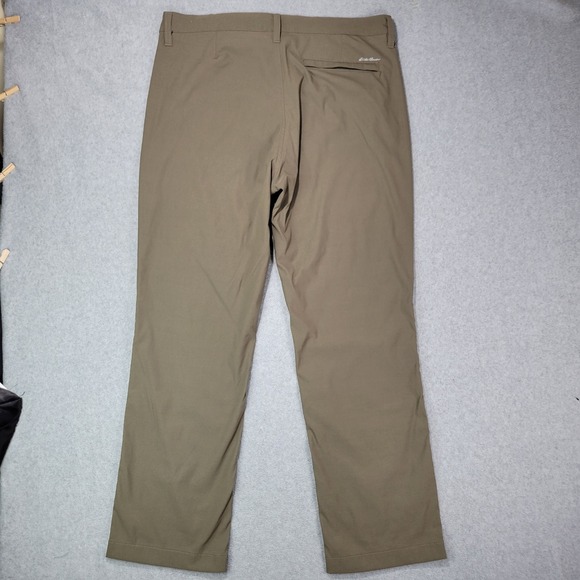 Eddie Bauer Takeoff Chino Pants Mens‎ 33x30 Brown UPF 50+ DWR D3853309 - Picture 10 of 12